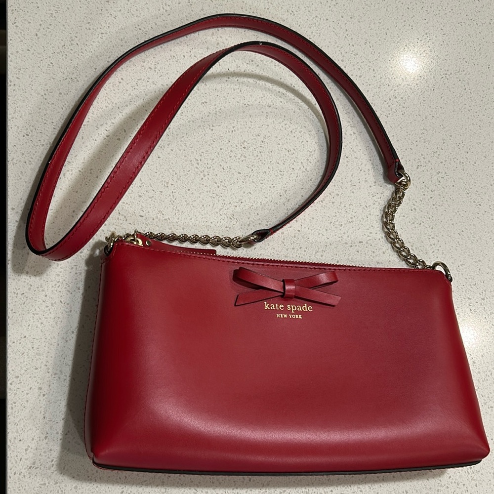 Kate Spade Red Leather Crossbody Bag